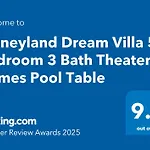 Disneyland Dream Villa 5 Bedroom 3 Bath Theater Games Pool Table